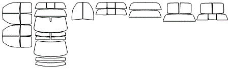 Tint Kit pattern for the 2019 Chevrolet Silverado/1500 LD (Previous Generation)
