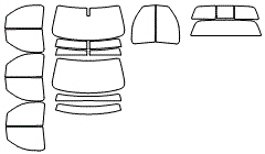 Tint Kit pattern for the 2019 Chevrolet Silverado/1500 LD (Previous Generation)