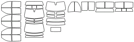 Tint Kit pattern for the 2019 GMC Sierra