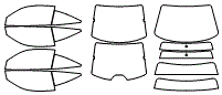 Tint Kit pattern for the 2005 Chevrolet Cavalier