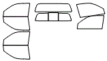 Tint Kit pattern for the 2011 GMC Canyon