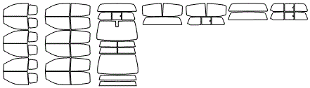 Tint Kit pattern for the 2016 GMC Canyon