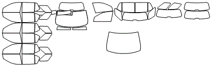 Tint Kit pattern for the 2024 Chevrolet Traverse Limited (Previous Generation)