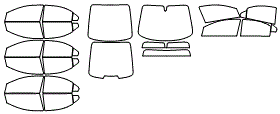Tint Kit pattern for the 2020 Chevrolet Sonic