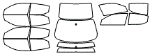 Tint Kit pattern for the 2014 Dodge Avenger