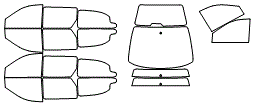 Tint Kit pattern for the 2001 Dodge GrandCaravan