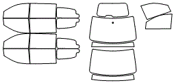 Tint Kit pattern for the 2020 Dodge GrandCaravan