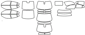 Tint Kit pattern for the 2021 Dodge Charger