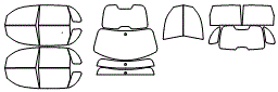Tint Kit pattern for the 2010 Chrysler PT Cruiser
