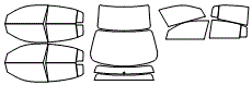 Tint Kit pattern for the 2010 Chrysler Sebring