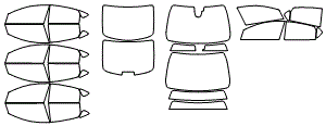Tint Kit pattern for the 2017 Chrysler 200