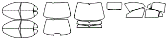 Tint Kit pattern for the 2003 Acura TL