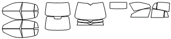 Tint Kit pattern for the 2005 Acura 3.2TL