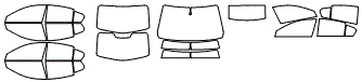 Tint Kit pattern for the 2014 Acura TL