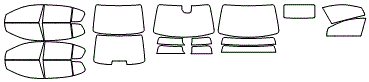 Tint Kit pattern for the 2020 Acura RLX