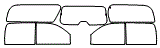 Tint Kit pattern for the 2014 Cadillac Escalade ESV