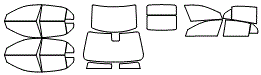 Tint Kit pattern for the 2019 Cadillac CTS