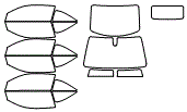 Tint Kit pattern for the 2019 Cadillac ATS