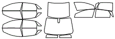 Tint Kit pattern for the 2019 Cadillac XTS