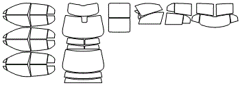 Tint Kit pattern for the 2025 Cadillac XT4