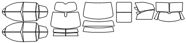 Tint Kit pattern for the 2025 Cadillac XT6