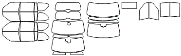 Tint Kit pattern for the 2013 Infiniti QX56