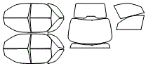 Tint Kit pattern for the 2007 Buick Rendezvous