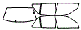 Tint Kit pattern for the 1998 Oldsmobile Achieva