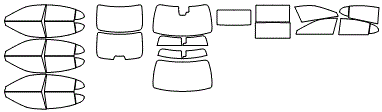 Tint Kit pattern for the 2019 Lexus ES
