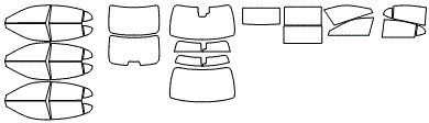 Tint Kit pattern for the 2019 Lexus ES