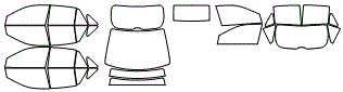 Tint Kit pattern for the 2009 Lexus RX 400h