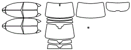 Tint Kit pattern for the 2015 Lexus NX