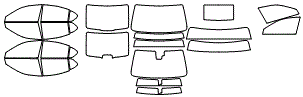 Tint Kit pattern for the 2023 Lexus IS