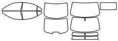Tint Kit pattern for the 2012 Lexus ES 350