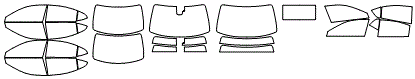 Tint Kit pattern for the 2018 Lexus ES 300h