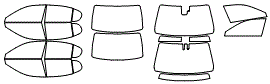 Tint Kit pattern for the 2020 Lexus GS