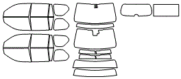 Tint Kit pattern for the 2013 Lexus GX 460