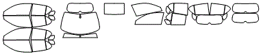 Tint Kit pattern for the 2017 Lexus CT200h