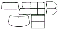 Tint Kit pattern for the 2004 Volkswagen EuroVan