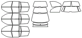 Tint Kit pattern for the 2000 Volkswagen Jetta
