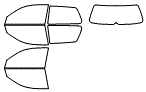 Tint Kit pattern for the 1999 Volkswagen GTI