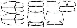 Tint Kit pattern for the 2009 Volkswagen Rabbit