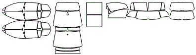 Tint Kit pattern for the 2019 Volkswagen Golf Alltrack