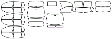 Tint Kit pattern for the 2009 Volkswagen Rabbit