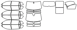 Tint Kit pattern for the 2021 Volkswagen Tiguan