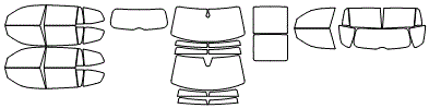 Tint Kit pattern for the 2021 Volkswagen Atlas
