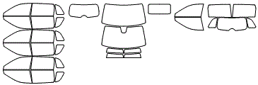 Tint Kit pattern for the 2023 Honda CR-V Hybrid