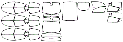 Tint Kit pattern for the 2022 Tesla Model Y