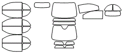 Tint Kit pattern for the 2016 Fiat 500c