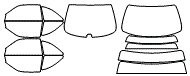 Tint Kit pattern for the 1998 Nissan Skyline R33